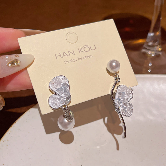 Wholesale Crystal Butterfly Pearl Earrings
