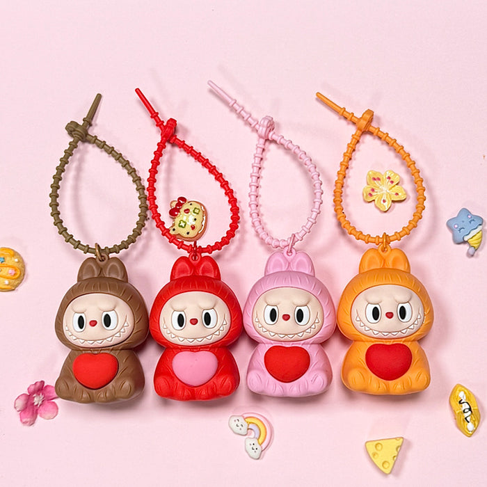 Wholesale Plush plush cloth love key chain schoolbag car key chain