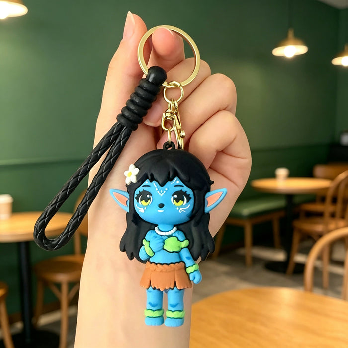 Wholesale Modern Avatar Boy Silicone PVC Keychain Charm Boutique Resale