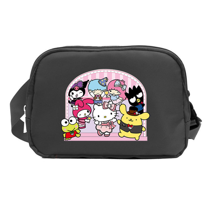 Wholesale Cat Cartoon Waterproof Sports Chest Bag  Versatile Crossbody Bag for Running with Phone Shoulder Bags