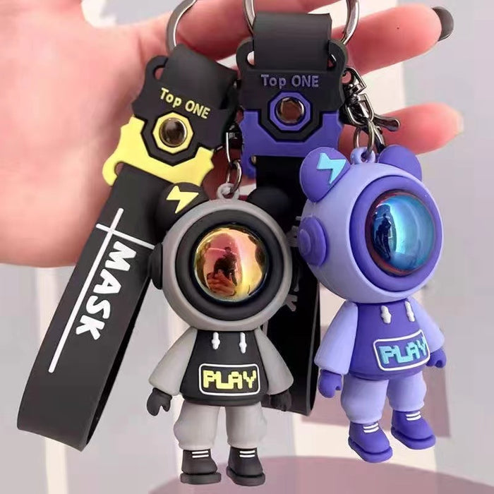 Wholesale Creative keychain, soft rubber figurine, key pendant, car bag decoration