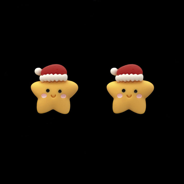 Wholesale Earrings Resin Christmas Cute Cartoon JDC-ES-Wenhua001