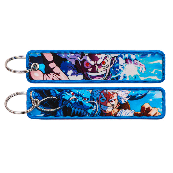 Wholesale Woven Label Keychain Cartoon Keychain Bag Pendant Woven Fabric Chain