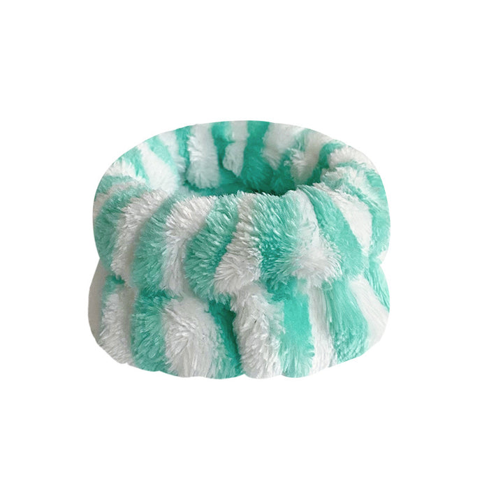 Wholesale Solid Color Plush Wristband Women' s Face Wash Wrist Waterproof Headb Flannel Sweat Wipe Bracelet