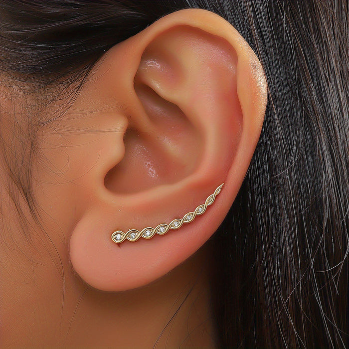Wholesale Simple temperament pearl rhinestone light luxury fashionable ear clip
