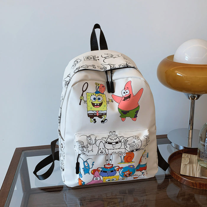 Wholesale casual travel bag printed cartoon school bag cute shoulder bag