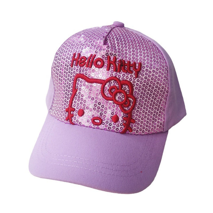 Wholesale Children's embroidered baseball cap, cute cartoon cat duckbill cap, children's sun protection and sunshade hat