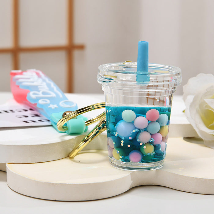 Wholesale Cute Beaded Sand Bottle Keychain