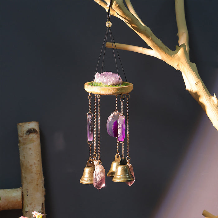 Wholesale Metal Electroplated Sunflower Wind Chime Car Decorative Accessory
