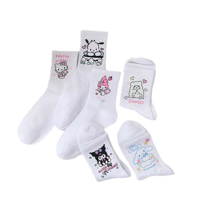 Wholesale Cartoon white ankle socks