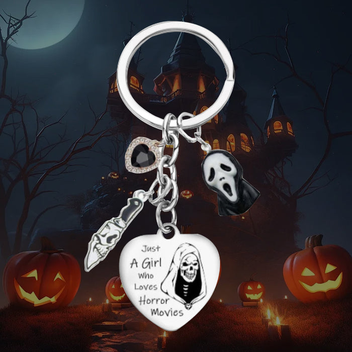 Wholesale  Series Stainless Steel Keychain Horror Movies Pendant Party Gift Backpack Pendant
