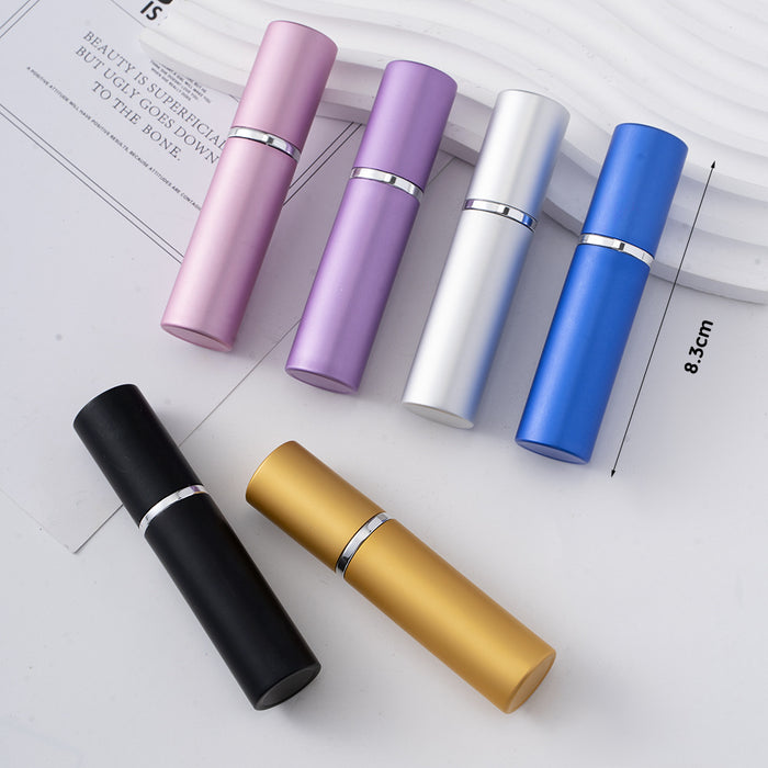 Wholesale 5ml Flat Head Glass Liner Spray Bottle Aluminum Shell Cosmetic Perfume Bottle Keychain JDC-KC-ZY044