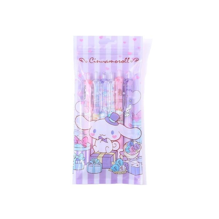 Wholesale 6pcs Cute click-to-pick pen for students quick-drying gel pen cartoon black pen