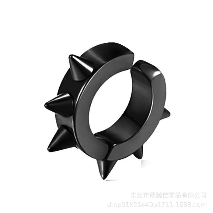 Wholesale Stainless steel punk style rivet ear clip without ear hole