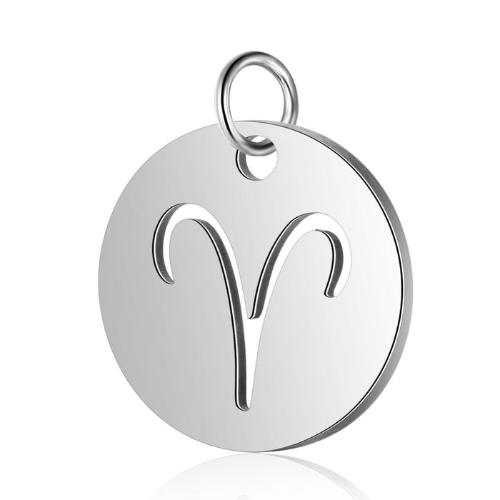 Wholesale Constellation pendant stainless steel pendant electroplated polished steel color stainless steel constellation pendant