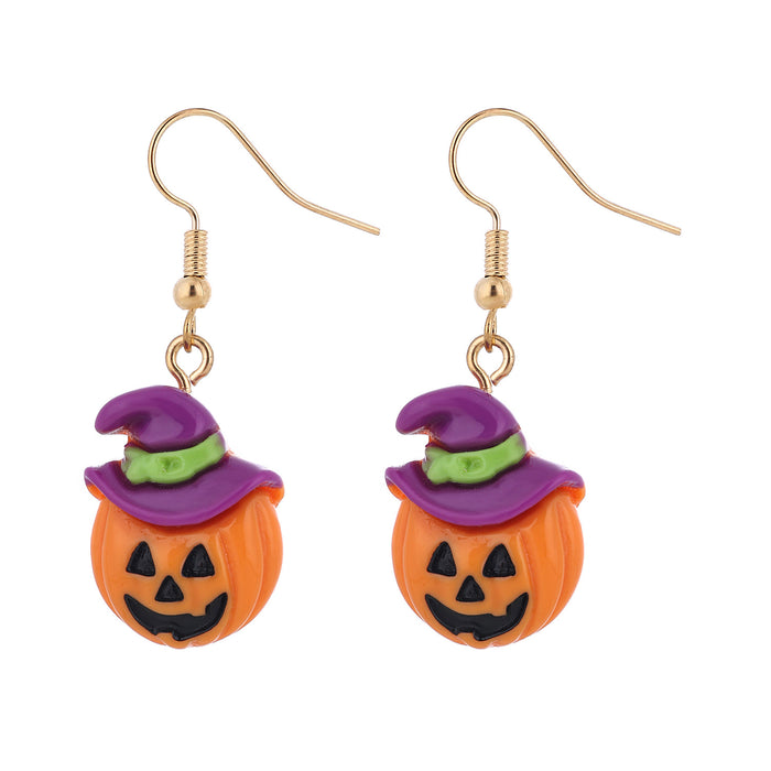 Wholesale  series witch,  pumpkin ghost bat and skull earrings