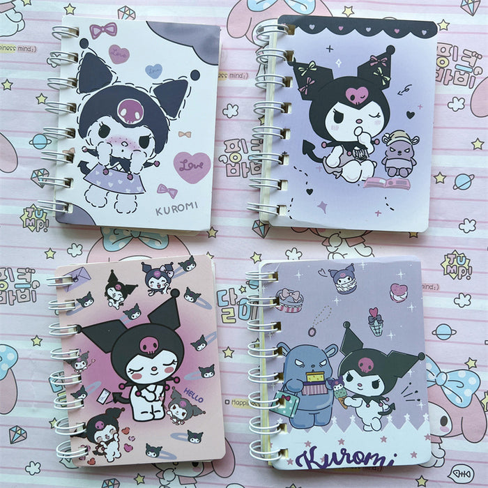 Wholesale 4 Sets of A7 Small Coil Cartoon Paper Notebook JDC-NK-YYC003