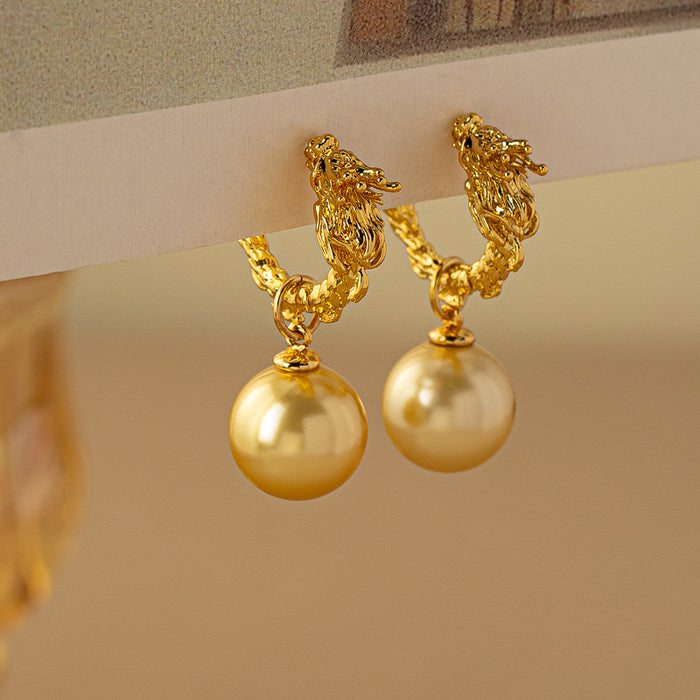 Wholesale Diamond-encrusted pearl earrings