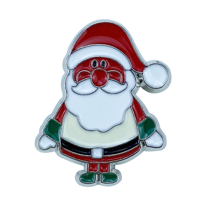 Wholesale Christmas Santa Reindeer Snowman Alloy Brooch Pin Chic Holiday Fashion Accessory MOQ≥2