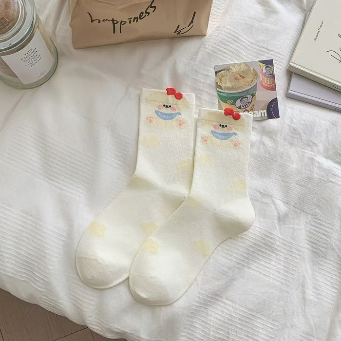 Wholesale Animal Socks Spring Versatile Mid Socks