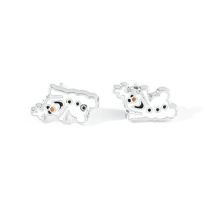 Wholesale Christmas Cartoon Romantic Snowman Earrings