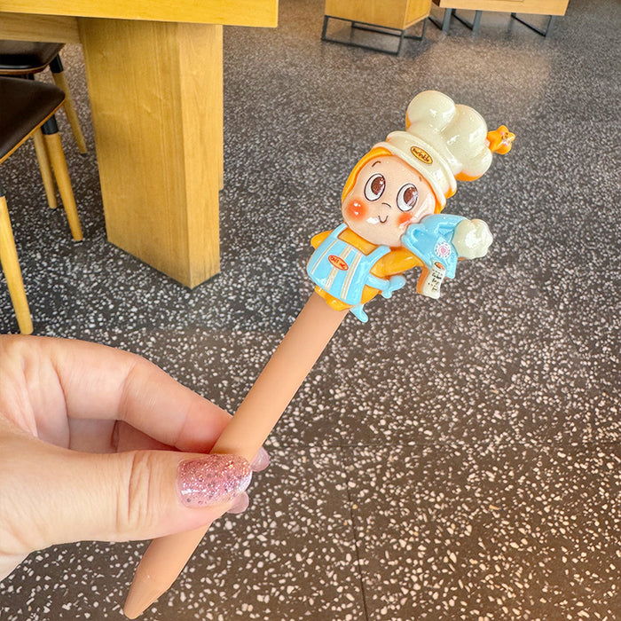 Wholesale Little doll click pen cute neutral pen ballpoint pen student