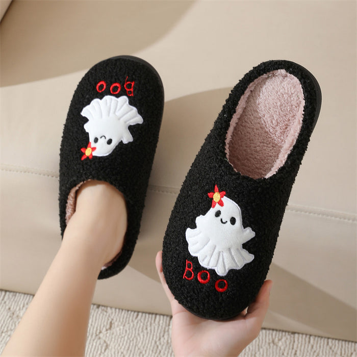 Wholesale Winter  funny cotton slippers women' s home indoor flower ghost warm slippers