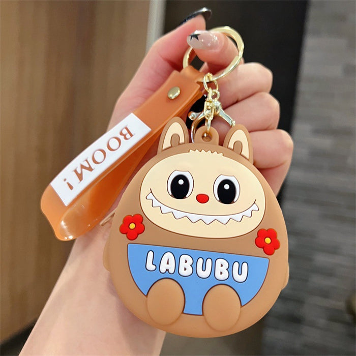 Wholesale Cute cartoon character coin purse silicone keychains