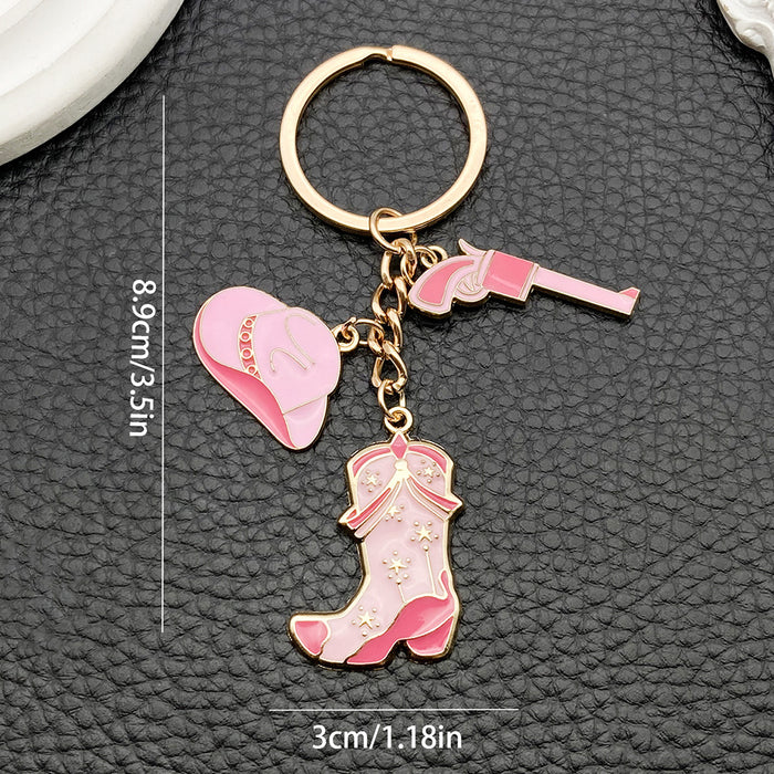Wholesale Oil-dripping hat pistol metal keychain