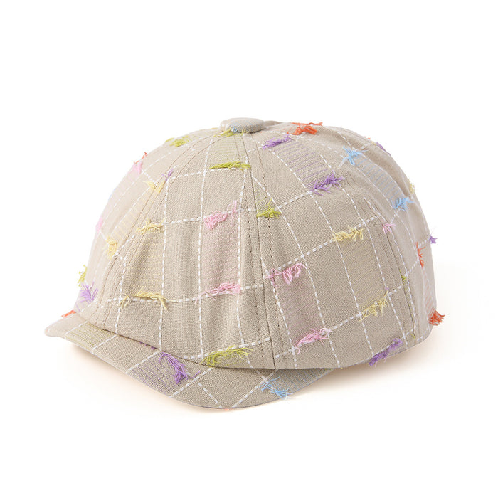 Wholesale Newspaper hat tassel octagonal hat internet famous retro beret sun protection and shading duckbill hat