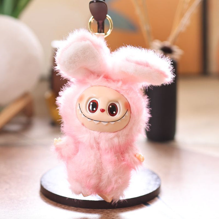 Wholesale Cute vinyl rabbit pendant plush toy doll little rabbit bag pendant keychain doll