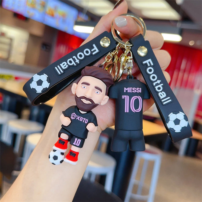 Wholesale Cartoon Football Superstar 3D Doll Keychain JDC-KC-YueW004