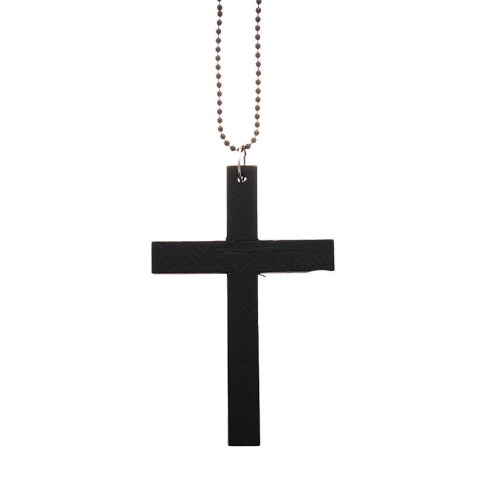 Wholesale Dark Style Cross Long Pendant Necklace Fashion Simple High-End Niche Necklace