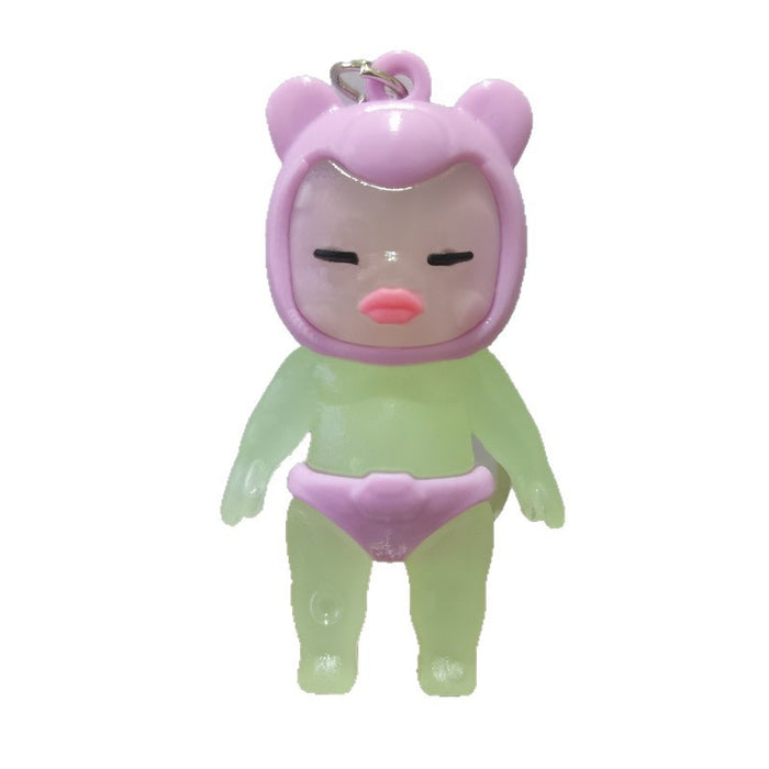 Wholesale 3pcs Black Doll Keychain Plush Doll Toy