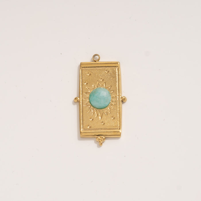 Wholesale Fashion and personalized stainless steel pendant Devil's Eye natural stone heart pendant wholesale