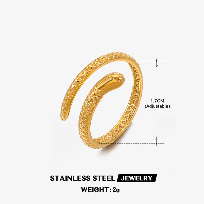 Wholesale Adjustable rings Stainless steel snake earrings ring suit for women