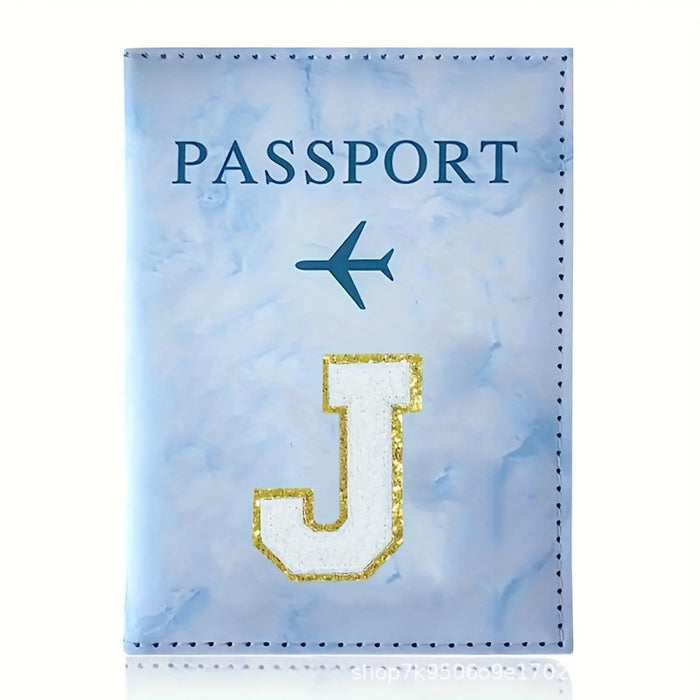Wholesale Fashion Initial Letter Pattern PU Passport Holder Travel Wallet Casual Everyday Accessory