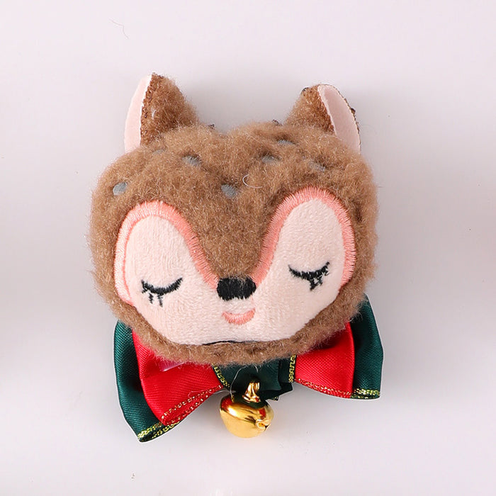 Wholesale Christmas Brooch Cute Plush Christmas Accessories Cartoon Pin Decorations Clothing Accessories