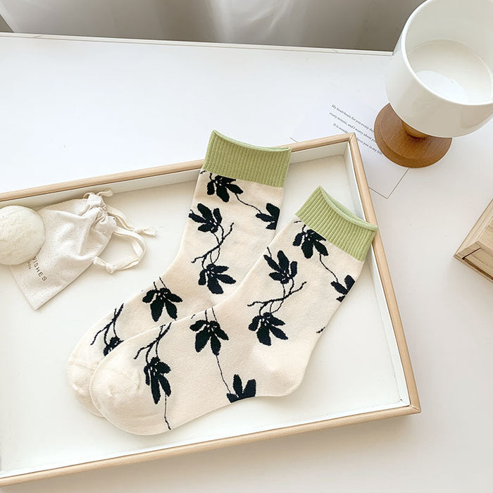 Wholesale New mid tube boneless socks, niche trend, personalized stacking socks, cotton