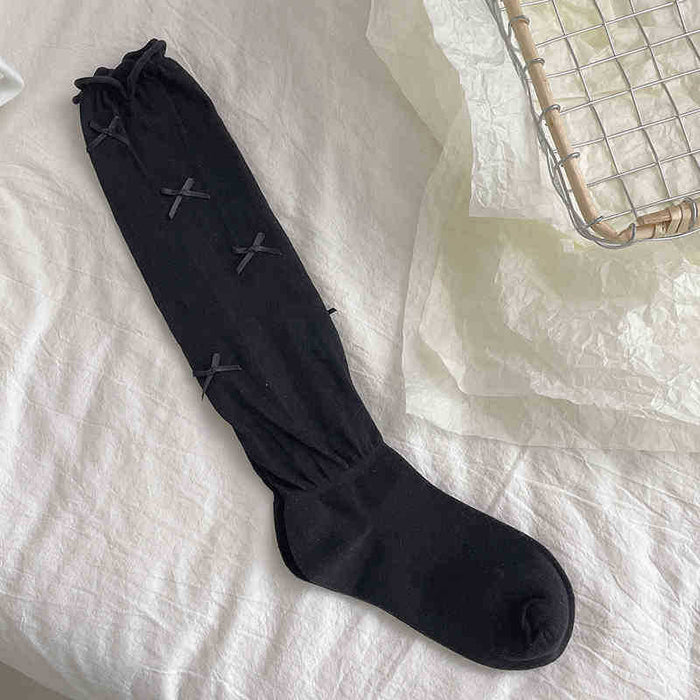 Wholesale Socks, women's pile socks, spring and summer thin style, mid tube cotton socks, gray calf socks