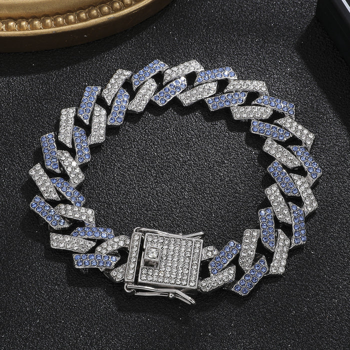 Wholesale Alloy Heavy Industry Full Diamond Cuban Chain Diamond Set Necklace