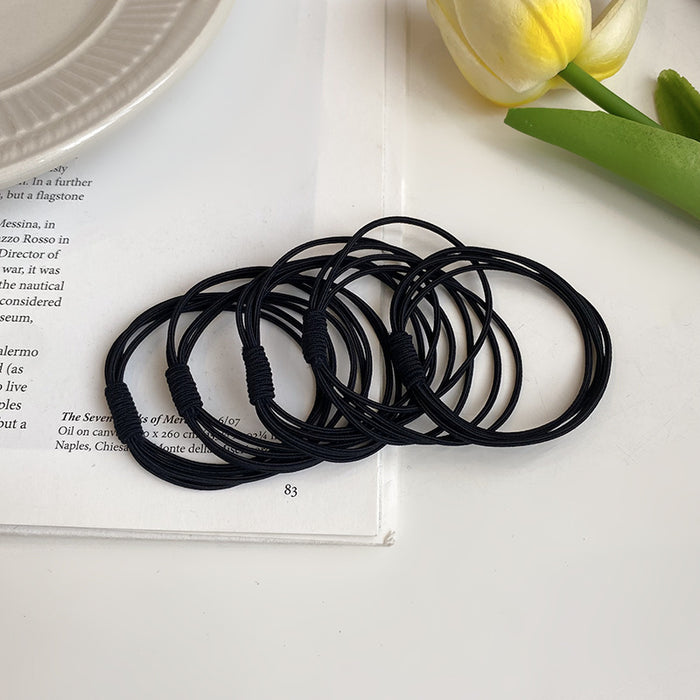 Wholesale Rubber bands, thin hair bands, simple headband, hair tie, leather cover, black headband accessories