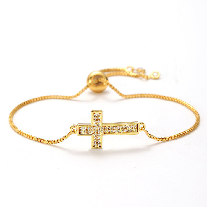 Wholesale Zircon Micro-inlay Hollow Design Bracelet