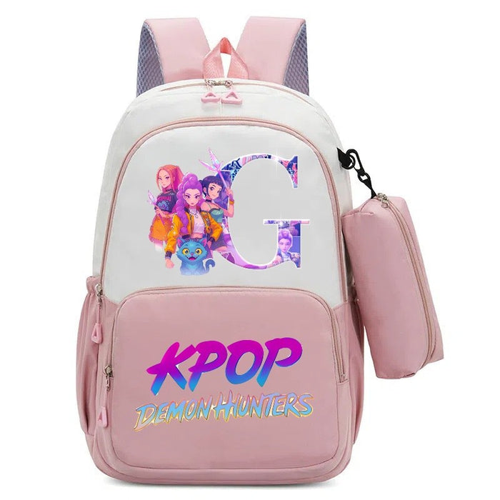 Wholesale Alphabet Cartoon Print Two-Piece Backpack Set for Primary and Middle School Students