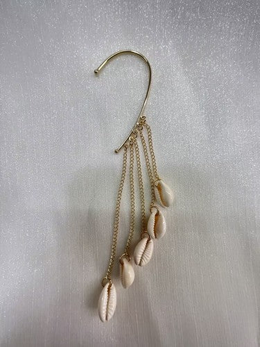 Wholesale Beach Pearl Shell Conch Earrings Bohemian Long Tassel Ear Hooks Women