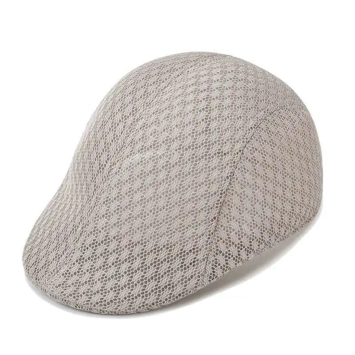 Wholesale Sun hat breathable beret cap duckbill cap mesh hollow beret
