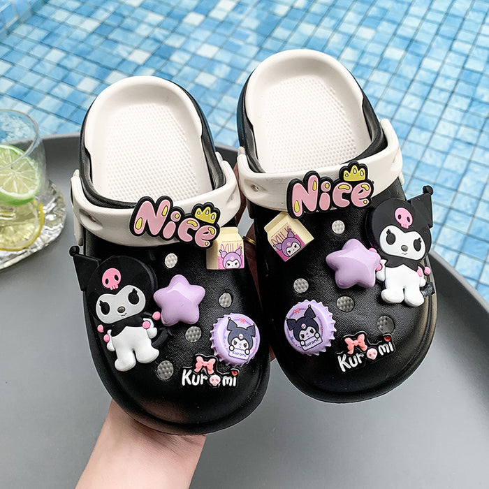 Wholesale Slippers Cartoon Double Color All-match Hole Shoes Soft Sole Non-slip Toe Sandals
