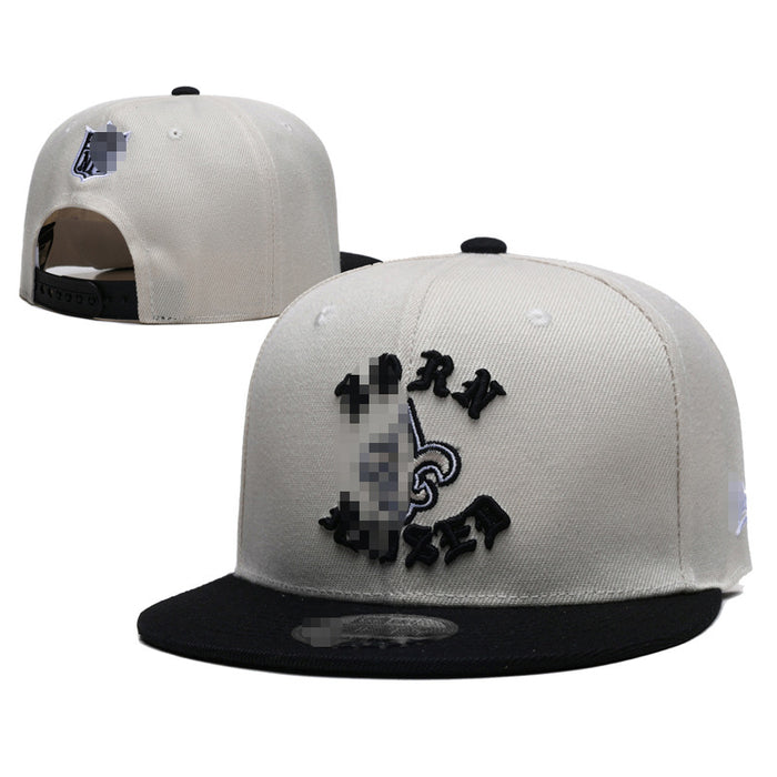 Wholesale Football Team Hat  Embroidered Flat-Brimmed Hat Outdoor Sun Protection Visor