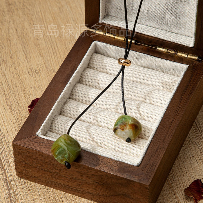 Wholesale Round bead long necklace pendant rope adjustable vintage neck strap