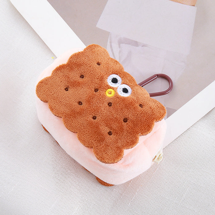 Wholesale Fruit Capibala Cartoon Wallet Plush Doll Earphones Data Cable Storage Bag Coin Pack JDC-WT-XG001